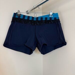Lululemon Astro Shorts Leon Inkwell / Surge – Size 12 Crossover Waistband